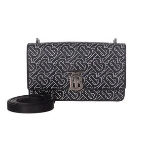 Burberry Black & White TB Monogram Crossbody Bag